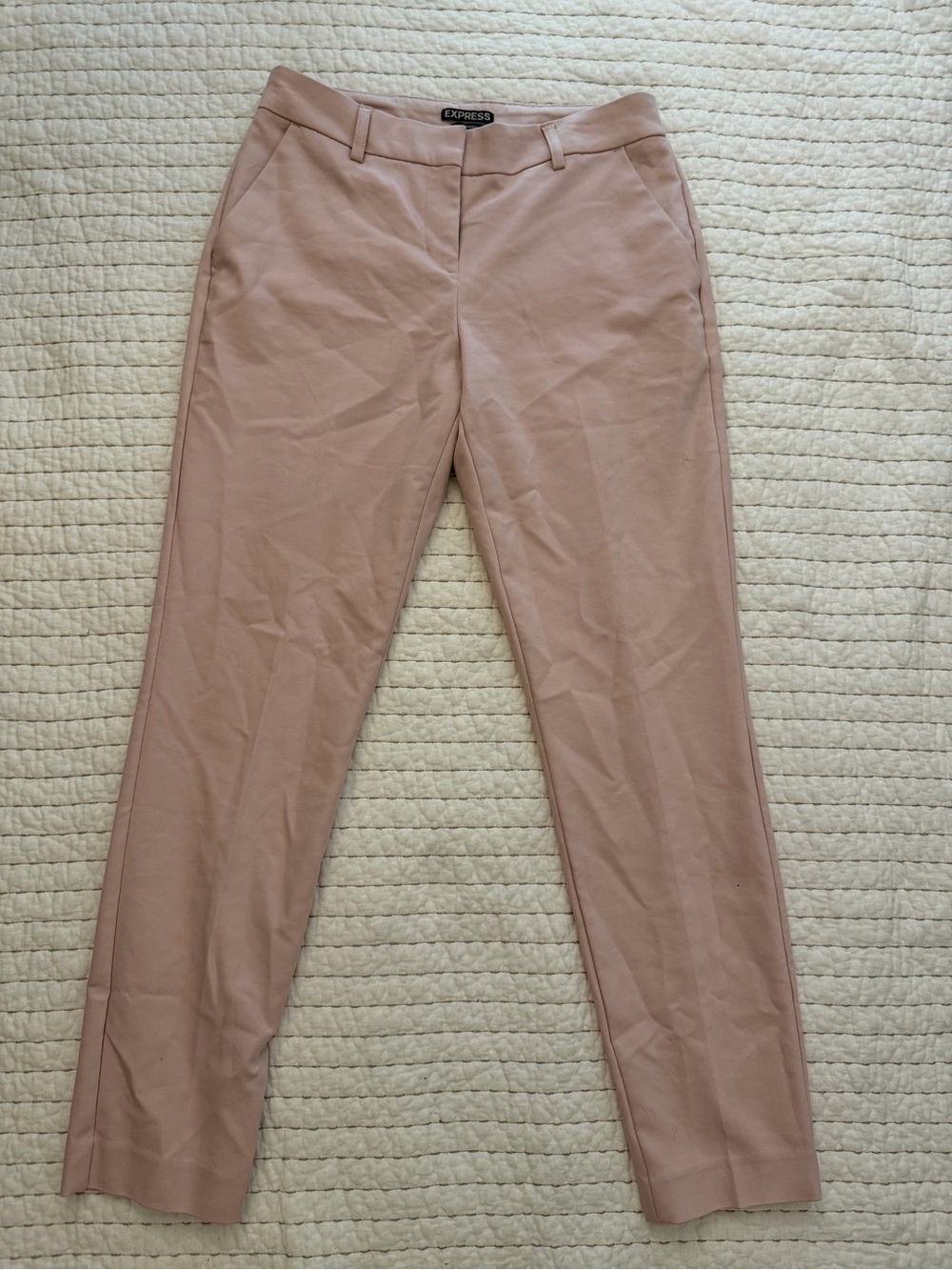 Express Slim Ankle Chinos in Blush Pink